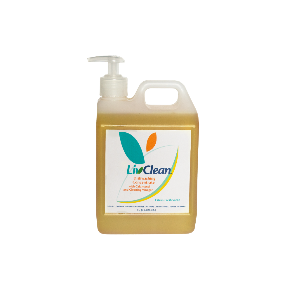 LivClean Dishwashing Concentrate with Calamansi and Cleaning Vinegar 1L