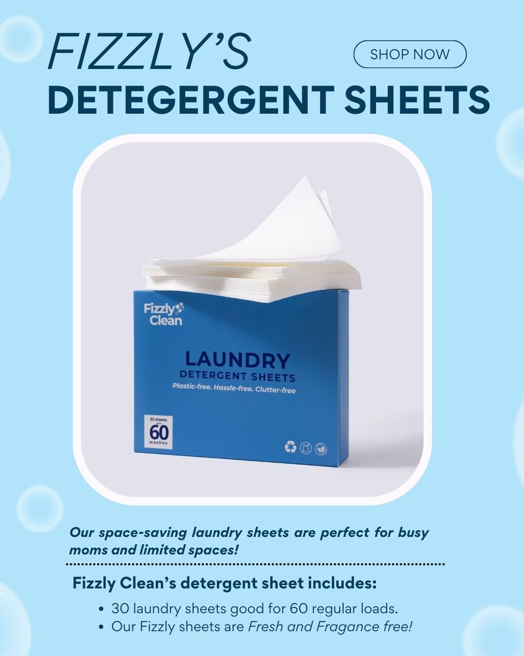 Fizzly's Laundry Sheets