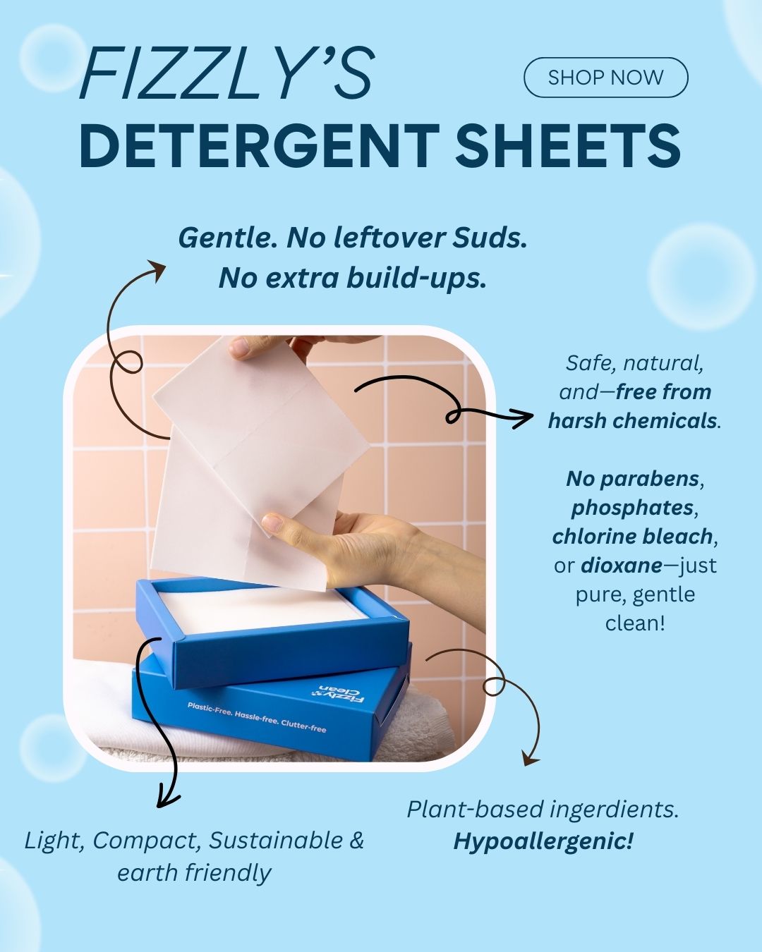 Fizzly's Laundry Sheets