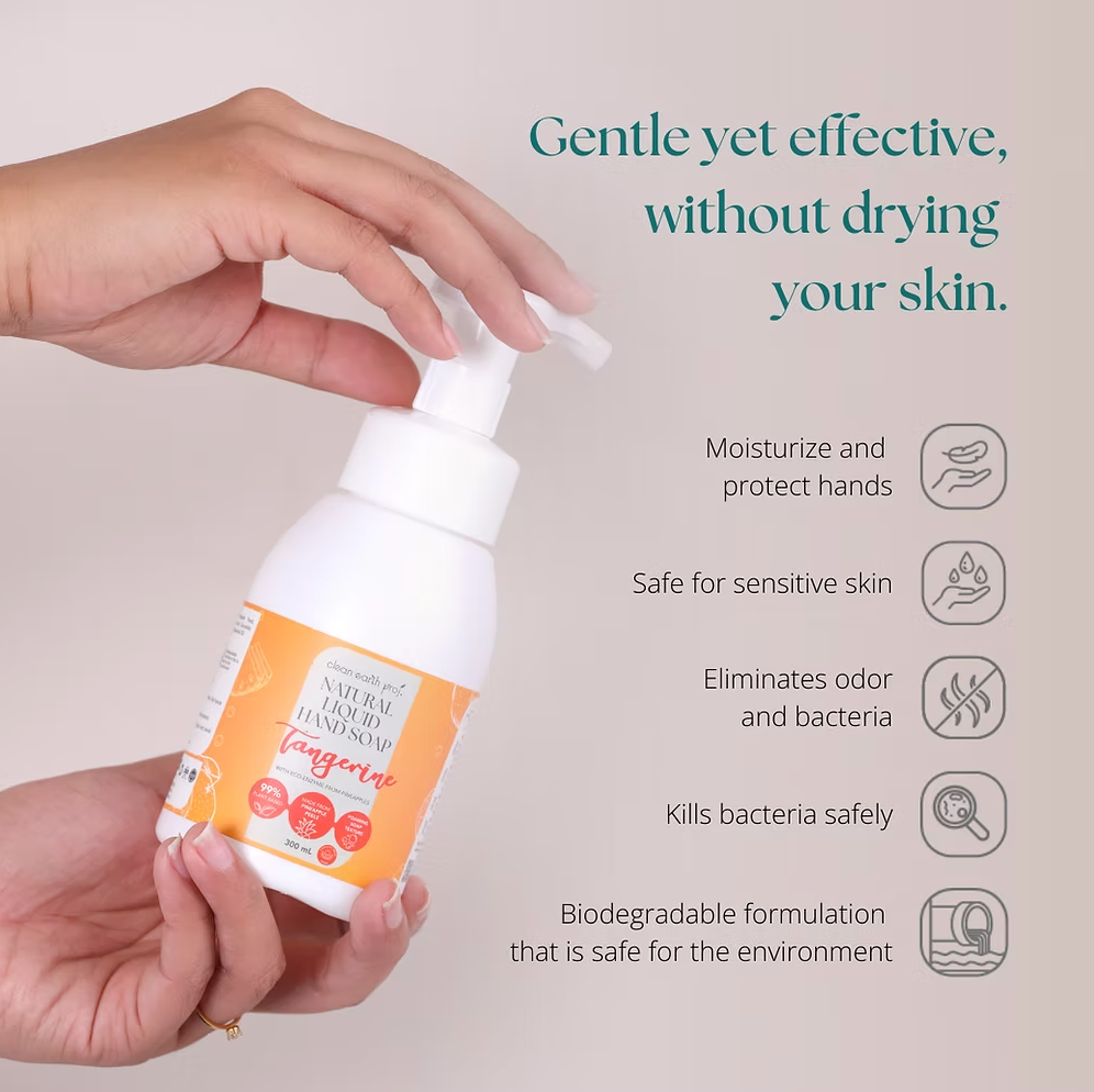 Natural Foaming Liquid Hand Soap Tangerine 300ml - Simula PH