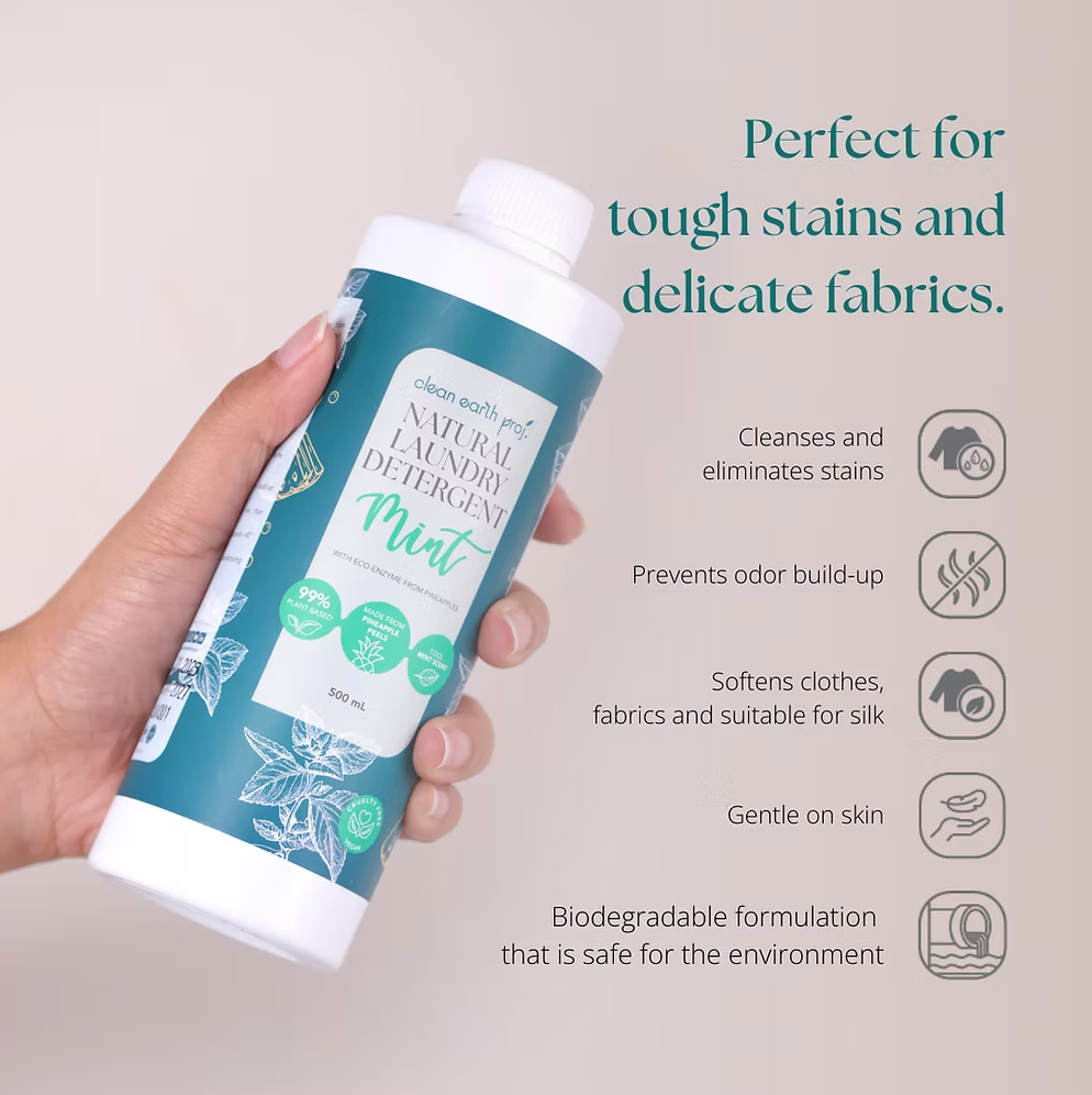 Natural Laundry Detergent Mint 500ml - Simula PH