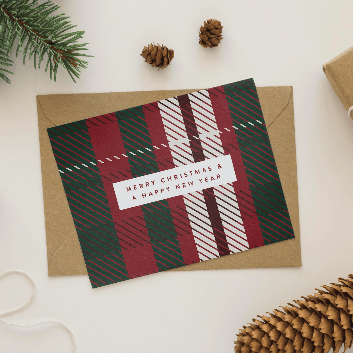 Plaid Christmas Greeting Card - Simula PH