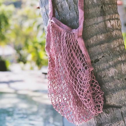 Long Handle Farmer's Net Bag Simula PH Old Rose
