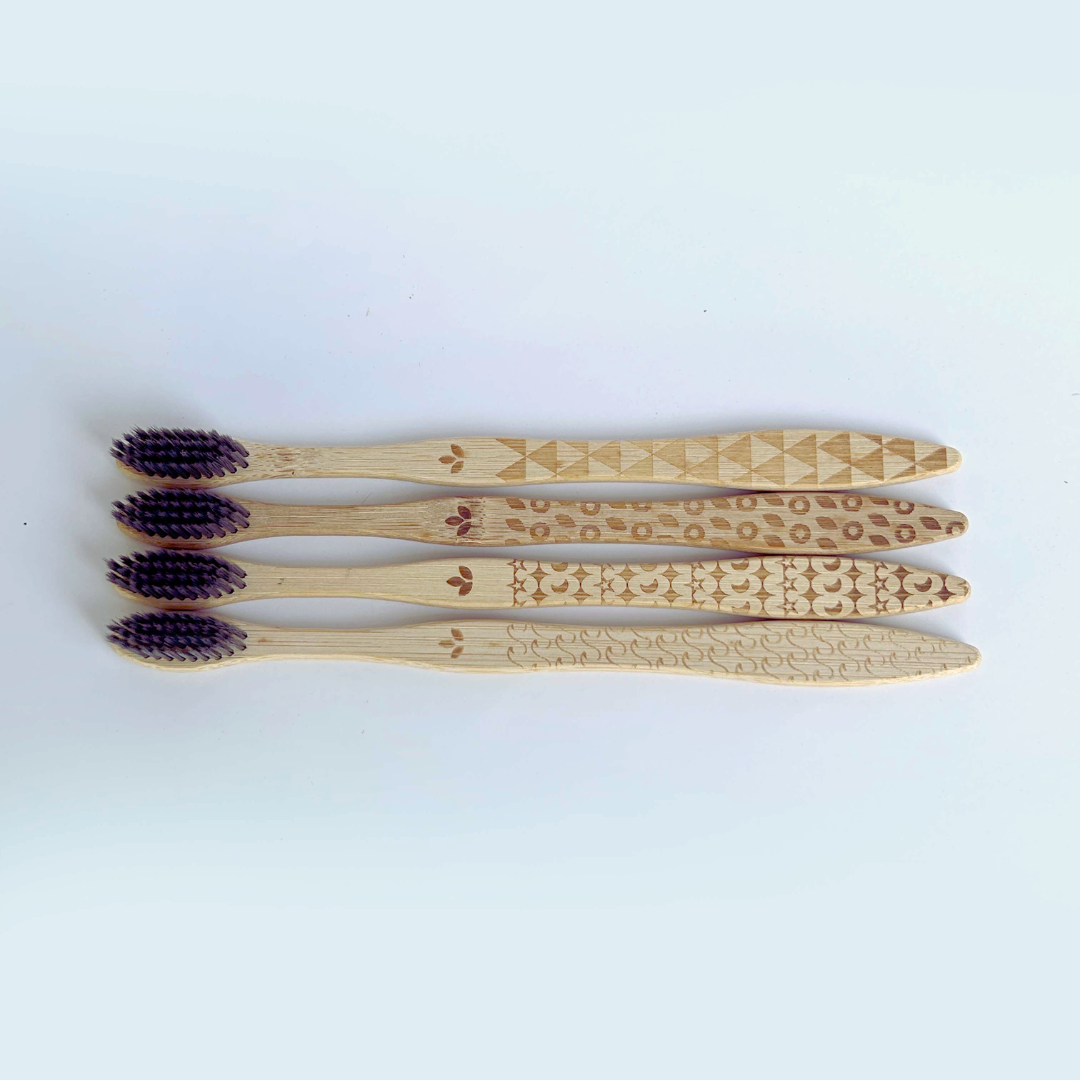 Bamboo Toothbrush | 4-Piece Set - Simula PH