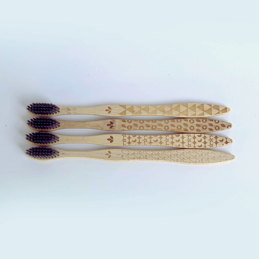 Bamboo Toothbrush | 4-Piece Set - Simula PH