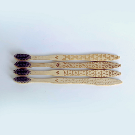 Bamboo Toothbrush | 4-Piece Set