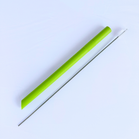 Silicone Reusable Boba Straw with Cleaner