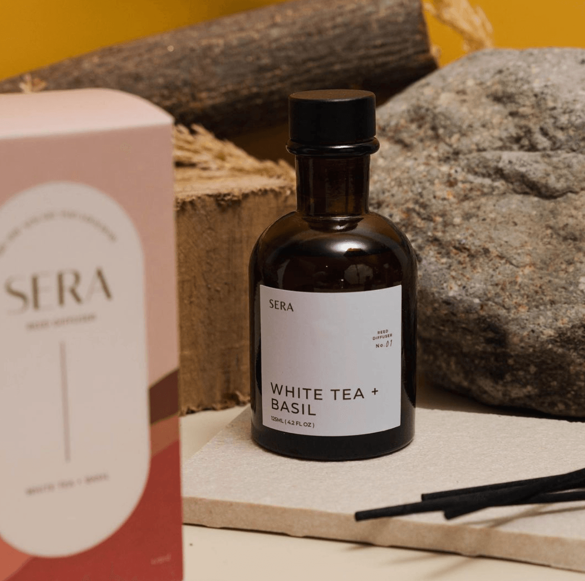 White Tea & Basil Premium Reed Diffuser - Simula PH