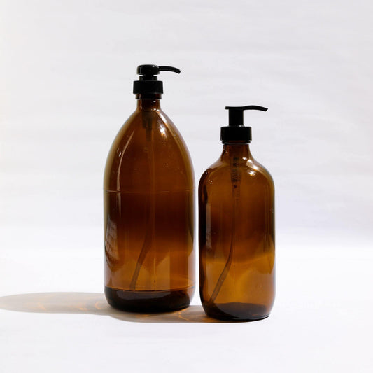 Amber Glass Pump Bottle Simula PH 